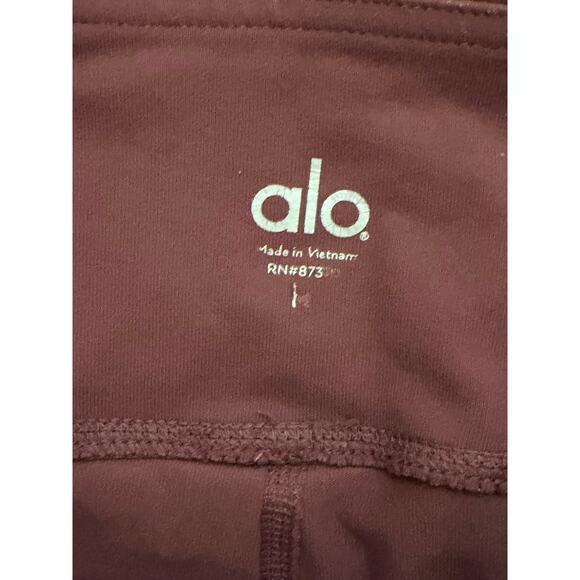 Alo 2 tone leggings sz Large Rose & gray colored yoga winter warm winter fitted - Picture 4 of 7